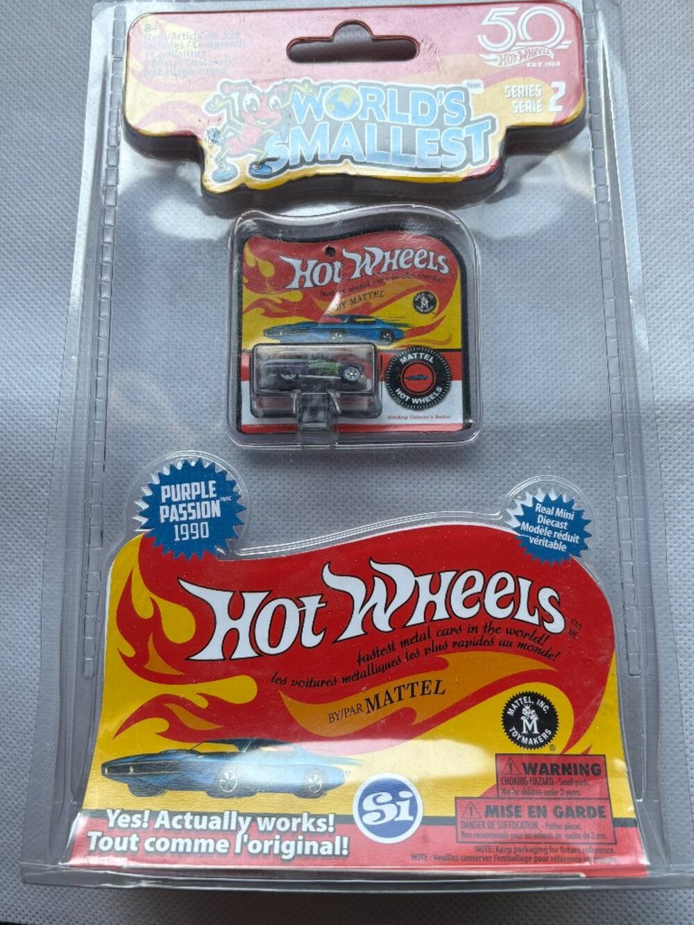 Hot Wheels Worlds Smallest Hot Wheels 1990 Purple Passion series #2